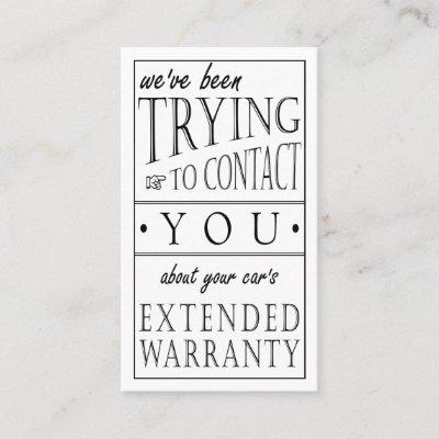 About Your Car's Extended Warranty