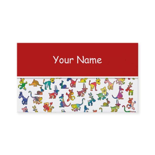 Abstract Animals Pattern for Kids + your backgr.