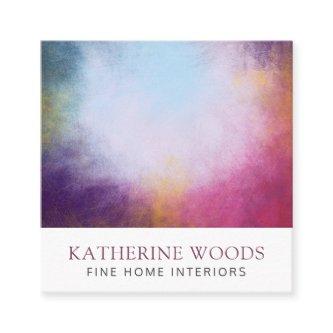 Abstract Art Painting Interior Designer Red Violet Square