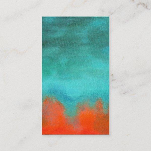 Abstract Art Sky Fire Lava Red Orange Turquoise