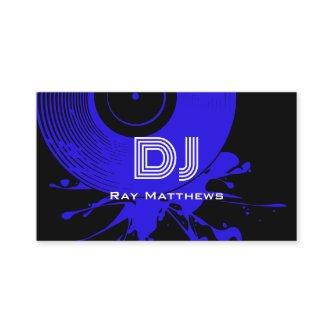 Abstract Black and Blue Disc DJ Music Producer