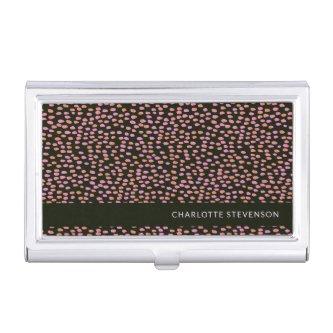 Abstract Black Pink and Orange Dots Personalized   Case