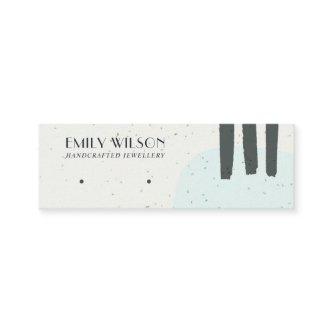 ABSTRACT BLUE BLACK CERAMIC STUD EARRING DISPLAY MINI