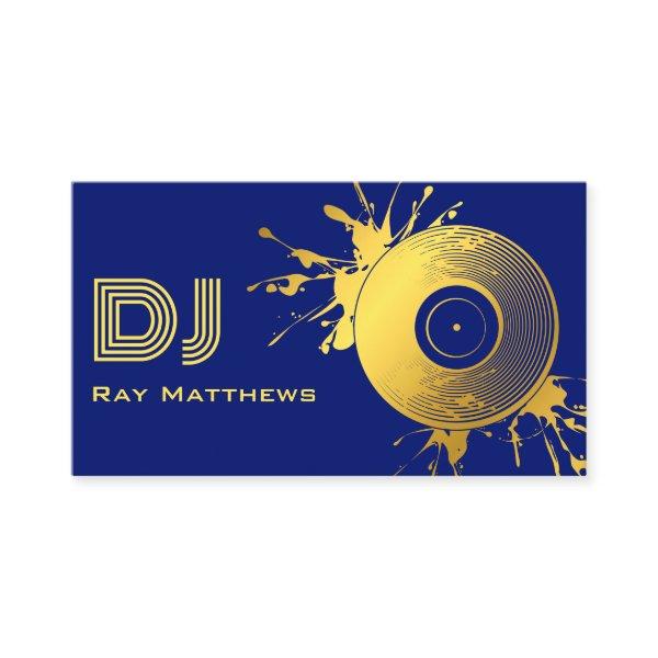 Abstract Blue Gold Music Disc DJ
