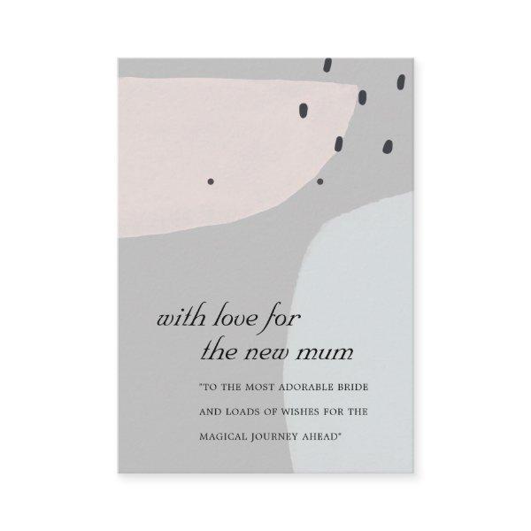 ABSTRACT BLUE GREY NEW MUM GIFT EARRING DISPLAY  PLACE CARD