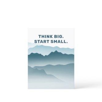Abstract Blue Mountains Landscape Inspiring Quote Postcard