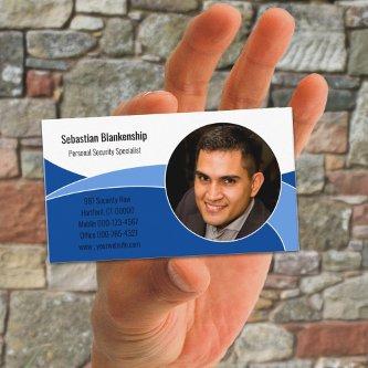 Abstract Blue Security Professional Custom Photo