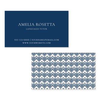 Abstract Blue Simple Professional Language Tutor