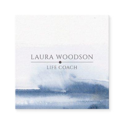 Abstract Blue Watercolor Life Coach