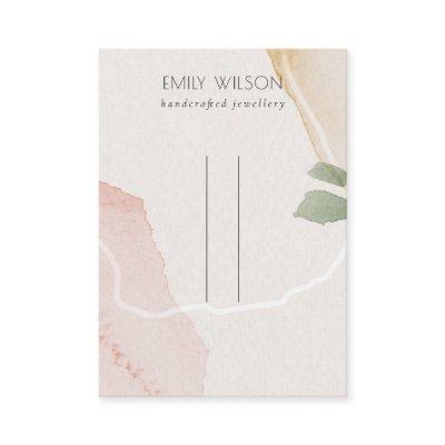 Abstract Blush Earthy Green Hairclips Pin Display
