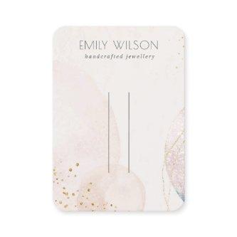 Abstract Blush Gold Watercolor Hairpin Display