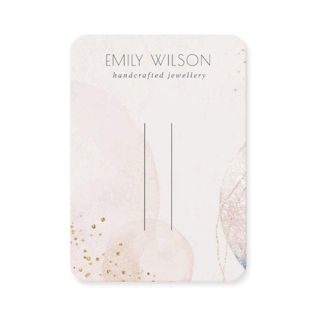 Abstract Blush Gold Watercolor Hairpin Display