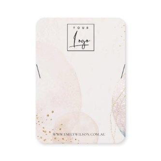 Abstract Blush Gold Watercolor Necklace Display