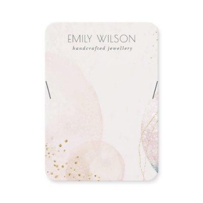 Abstract Blush Gold Watercolor Necklace Display