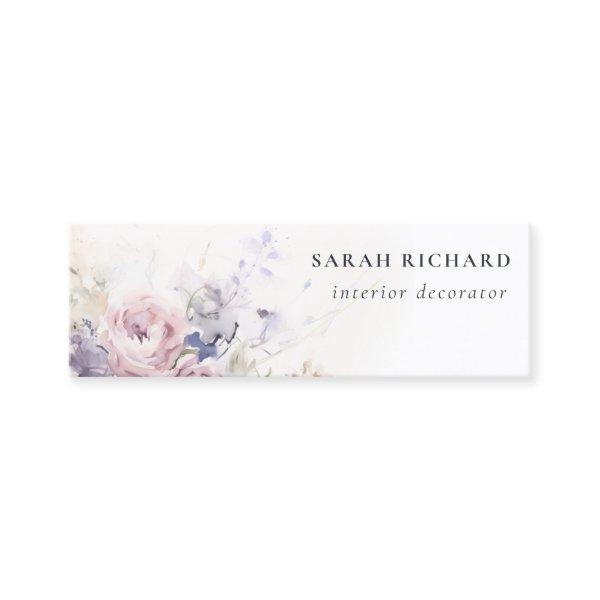 Abstract Blush Lilac Watercolor Rose Floral Bunch Mini