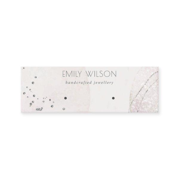 Abstract Blush Watercolor Silver Earring Display Mini