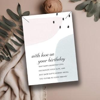 ABSTRACT BRUSH BIRTHDAY GIFT NECKLACE DISPLAY CARD