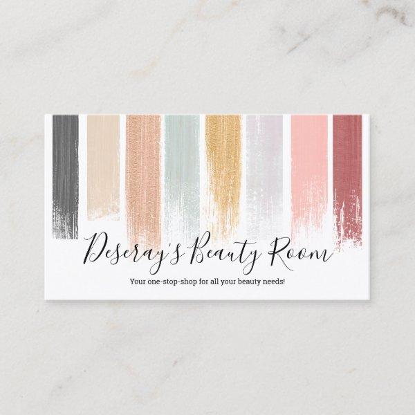 Abstract brushstrokes modern pastels makeup beauty