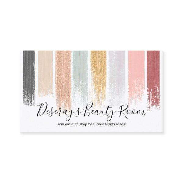 Abstract brushstrokes modern pastels makeup beauty