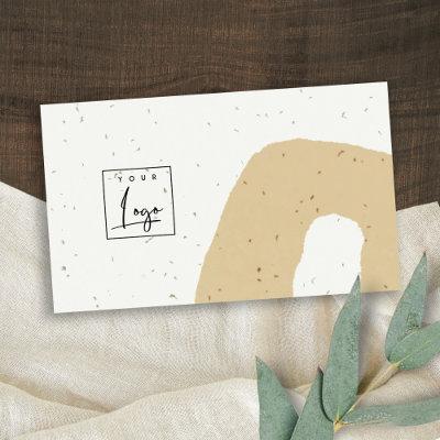 Abstract Ceramic Ochre Yellow Speckled Shape Logo