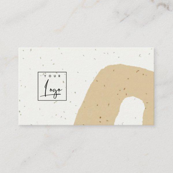 Abstract Ceramic Ochre Yellow Speckled Shape Logo