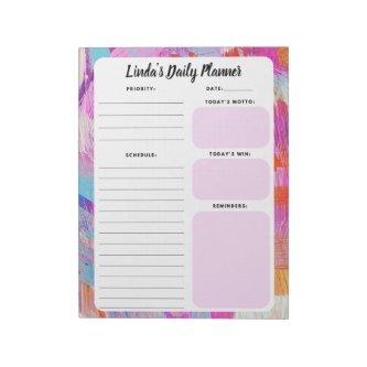 Abstract Chic Daily To-Do List Notepad