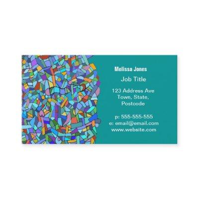 Abstract Colorful Blue Mosaic Pattern
