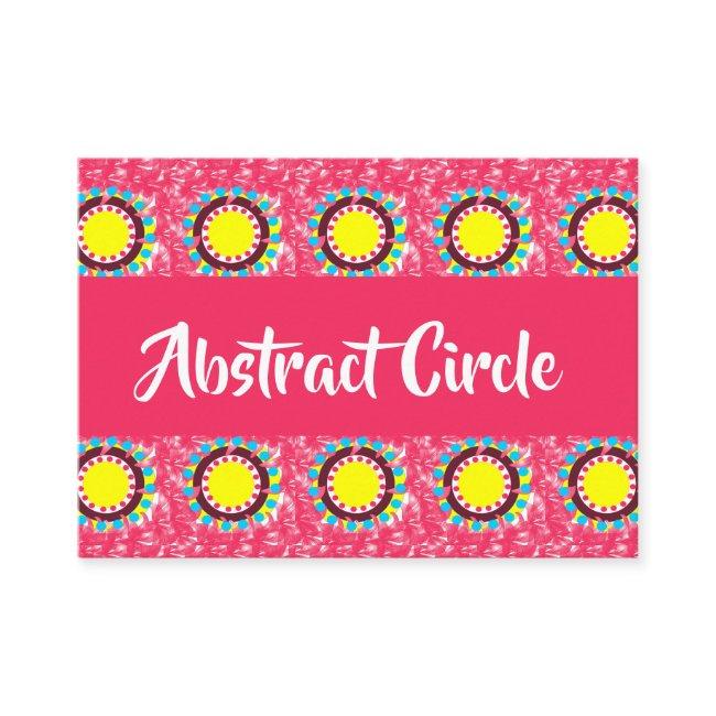 Abstract Colorful Circle Floral Pattern