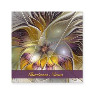 Abstract Colorful Fantasy Flower Modern Fractal Square