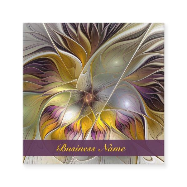 Abstract Colorful Fantasy Flower Modern Fractal Square