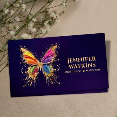 Abstract Colorful ink splatter butterfly