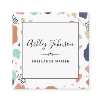 Abstract Colorful Paint Strokes Freelancer Writer  Square