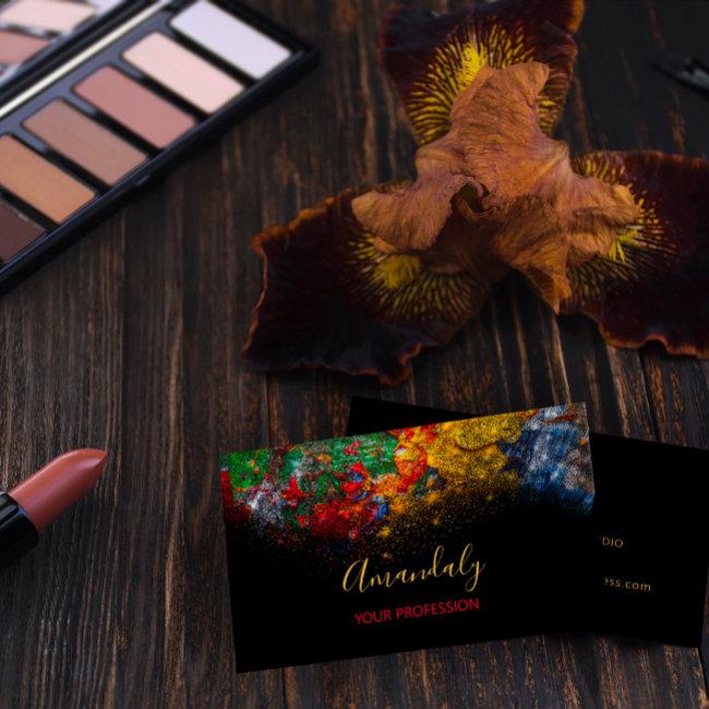 Abstract Colorful Palette Makeup Artist Rainbow