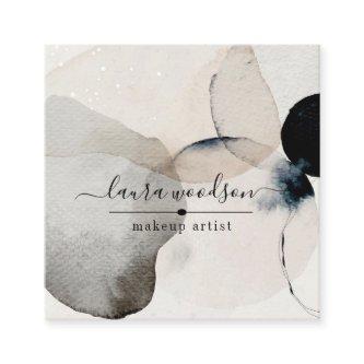Abstract Earthy Watercolor Shapes Makeup Artist Square
