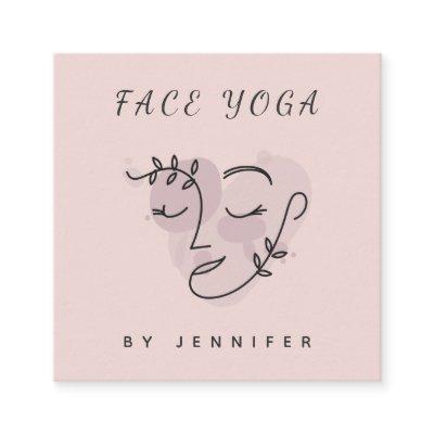 Abstract Face Building Yoga Minimalist Neutral  Square