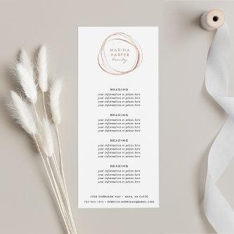 Abstract Faux Rose Gold | Pricing or Services Rack Card