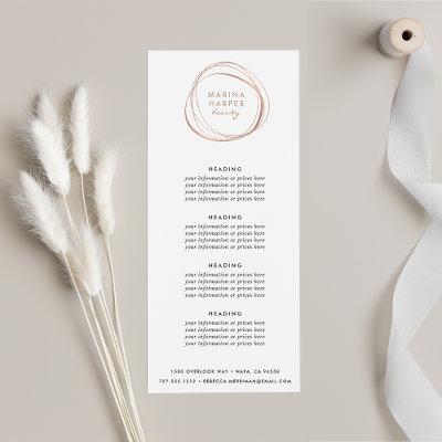 Abstract Faux Rose Gold | Pricing or Services Rack Card