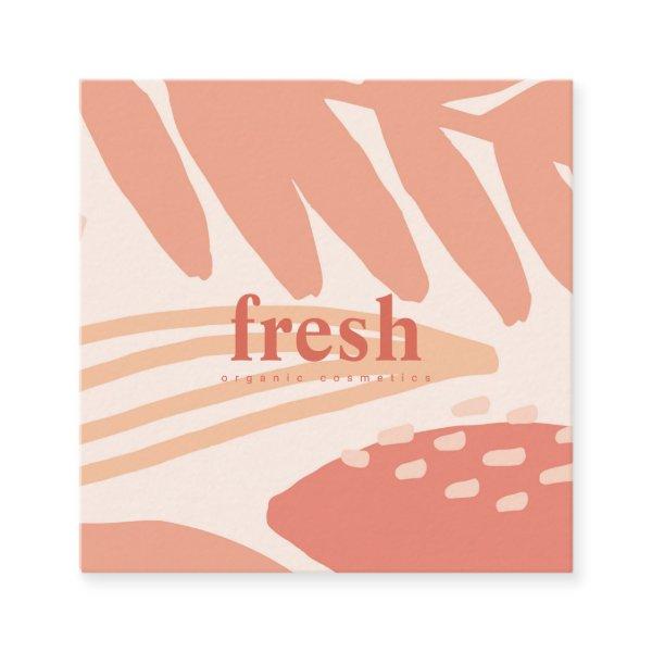 Abstract Foliage Peach Pink Coral Cream Blush Square