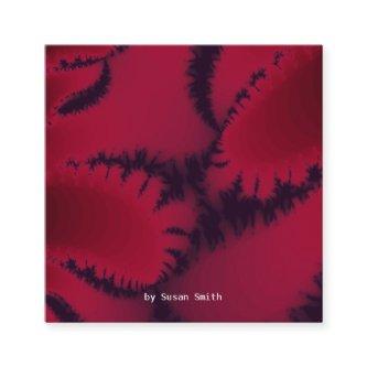 Abstract Fractal Burgundy Plum Fractal Artwork Square