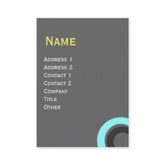 ABSTRACT GEOMETRIC BLUE GREY YELLOW CIRCLES