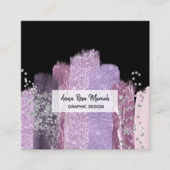 *~* Abstract Girly Glitter Feminine Exciting Chic Square