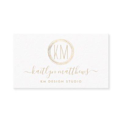 Abstract Gold Circles Monongram