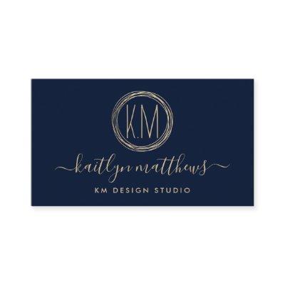 Abstract Gold Circles Monongram