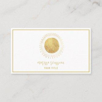 Abstract Gold Foil Circle Square
