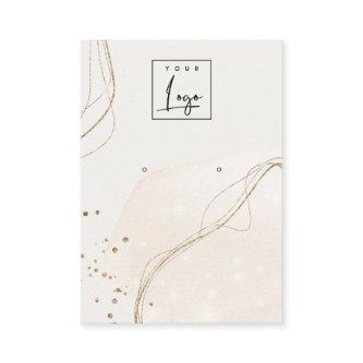 Abstract Gold Ivory Stud Earring Logo Display