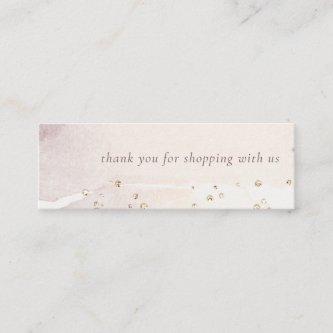 Abstract Gold Lilac Watercolor Thank You For Order Mini