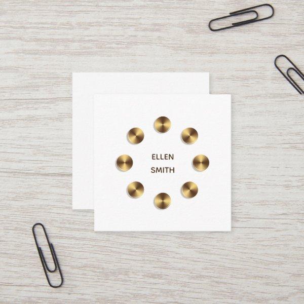 Abstract Golden Circles Element Design Square
