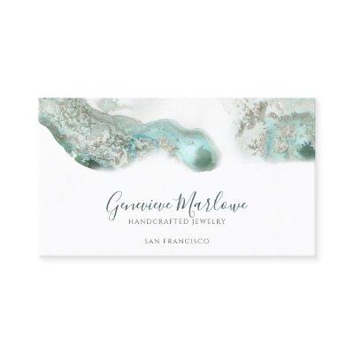 Abstract Green Agate Jewelry Designer