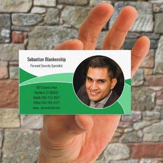 Abstract Green Security Professional Custom Photo