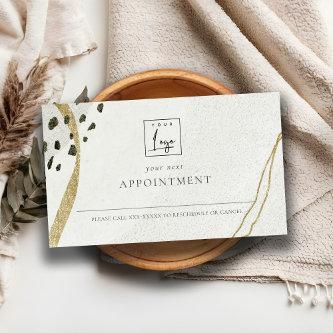 Abstract Ivory Gold Logo Appointment Reminder